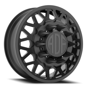 Adf Hot Shot Dually Wheel 24x8.25 8x170 Satin Black 144mm - FREE T-SHIRT INCLUDED! | D202SB248223+144