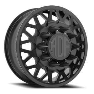 Adf Hot Shot Dually Wheel 28x8.25 10x225 Satin Black 132mm - FREE T-SHIRT INCLUDED! - MINIMUM PURCHASE OF 4 WHEELS | D202SB288227+132