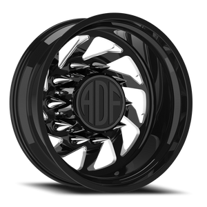 Adf Contractor Left Dually - Wheel 20x8.25 8x165.1 Gloss Black/Machined -167mm - FREE T-SHIRT INCLUDED! | D203BM208220-167L