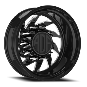 Adf Contractor Left Dually - Wheel 22x8.25 8x165.1 Gloss Black/Machined -167mm - FREE T-SHIRT INCLUDED! | D203BM228220-167L