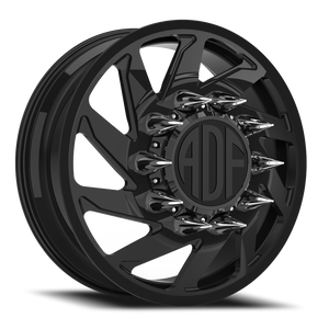 Adf Contractor Left Dually Wheel 28x8.25 10x225 Gloss Black 132mm - FREE T-SHIRT INCLUDED! - MINIMUM PURCHASE OF 4 WHEELS | D203GB288227+132L