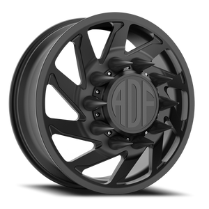 Adf Contractor Right Dually Wheel - 24x8.25 8x165.1 Satin Black 144mm - FREE T-SHIRT INCLUDED! | D203SB248220+144R