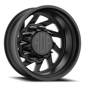 Adf Contractor Left Dually - Wheel 26x8.25 8x165.1 Satin Black -156mm - FREE T-SHIRT INCLUDED! - MINIMUM PURCHASE OF 4 WHEELS | D203SB268220-156L