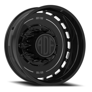 Adf Ltd Dually - Wheel 24x8.25 8x165.1 Gloss Black/Machined -167mm - FREE T-SHIRT INCLUDED! | D204BM248220-167