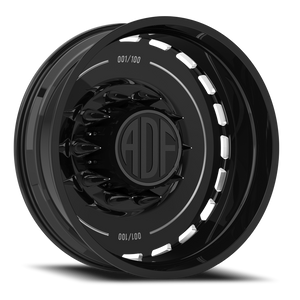Adf Ltd Dually Wheel 26x8.25 8x210 Gloss Black/Machined -156mm - FREE T-SHIRT INCLUDED! - MINIMUM PURCHASE OF 4 WHEELS | D204BM268226-156