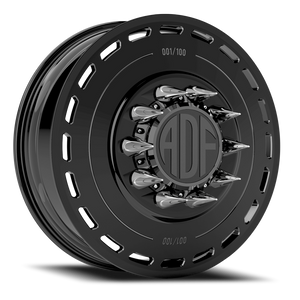 Adf Ltd Dually Wheel 22x8.25 8x170 Gloss Black 144mm - FREE T-SHIRT INCLUDED! | D204GB228223+144