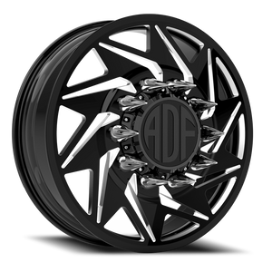 Adf Flex Left Dually Wheel 22x8.25 8x165.1 Gloss Black/Machined 144mm. - FREE T-SHIRT INCLUDED! | D205BM228221+144L