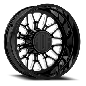 Adf Sportsman Dually Wheel 20x8.25 8x165.1 Gloss Black/Machined -167mm - FREE T-SHIRT INCLUDED! | D301BM208222-167