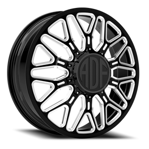 Adf Sportsman Dually - Wheel 24x8.25 8x165.1 Gloss Black/Machined 144mm - FREE T-SHIRT INCLUDED! | D301BM248220+144