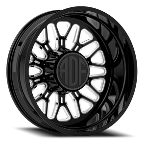 Adf Sportsman Dually Wheel 24x8.25 8x210 Gloss Black/Machined -167mm - FREE T-SHIRT INCLUDED! | D301BM248226-167