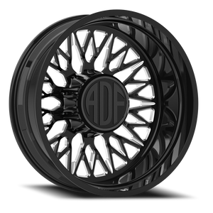 Adf Techno Mesh Dually Wheel 24x8.25 8x170 Gloss Black/Machined -167mm - FREE T-SHIRT INCLUDED! | D303BM248223-167