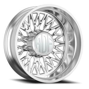 Adf Techno Mesh Dually Wheel 22x8.25 10x225 Brushed -167mm - FREE T-SHIRT INCLUDED! | D303BR228227-167