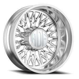 Adf Techno Mesh Dually Wheel 28x8.25 10x225 Brushed -156mm - FREE T-SHIRT INCLUDED! - MINIMUM PURCHASE OF 4 WHEELS | D303BR288227-156