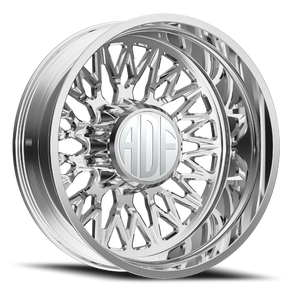 Adf Techno Mesh Dually - Wheel 24x8.25 8x165.1 Polished -167mm - FREE T-SHIRT INCLUDED! | D303PP248220-167