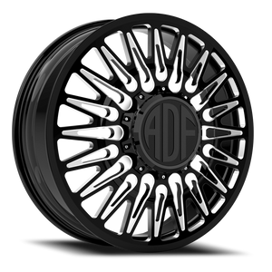 Adf Bobtail Dually - Wheel 26x8.25 8x165.1 Gloss Black/Machined 132mm - FREE T-SHIRT INCLUDED! - MINIMUM PURCHASE OF 4 WHEELS | D304BM268220+132