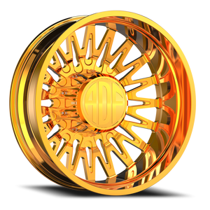 Adf Bobtail Dually Wheel 26x8.25 10x225 24K Gold -156mm - FREE T-SHIRT INCLUDED! - MINIMUM PURCHASE OF 4 WHEELS | D304GD268227-156