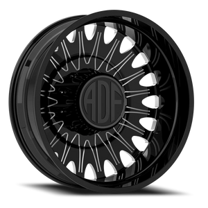 Adf Roulette Dually Wheel 22x8.25 8x200 Gloss Black/Machined -167mm - FREE T-SHIRT INCLUDED! | D305BM228225-167