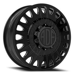Adf Roulette Dually Wheel - 20x8.25 8x165.1 Gloss Black 144mm - FREE T-SHIRT INCLUDED! | D305GB208221+144