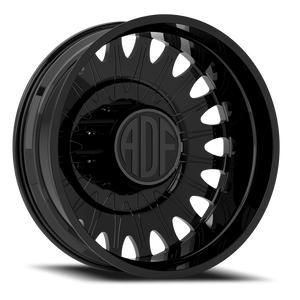 Adf Roulette Dually Wheel 26x8.25 10x225 Gloss Black -156mm - FREE T-SHIRT INCLUDED! - MINIMUM PURCHASE OF 4 WHEELS | D305GB268227-156