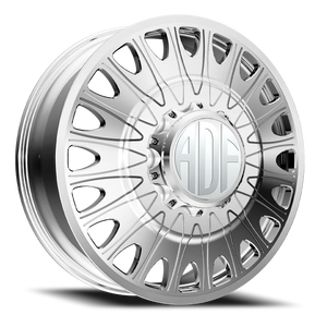Adf Roulette Dually Wheel - 28x8.25 8x165.1 Polished 132mm - FREE T-SHIRT INCLUDED! - MINIMUM PURCHASE OF 4 WHEELS | D305PP288221+132
