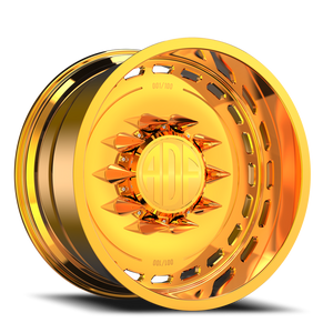 Adf Ltd Dually Wheel 22x14 8x200 24K Gold -76mm - FREE T-SHIRT INCLUDED! - MINIMUM PURCHASE OF 4 WHEELS | S204GD221425-76