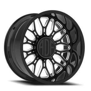 Adf Sportsman Dually Wheel 28x16 8x200 Gloss Black/Machined -101mm - FREE T-SHIRT INCLUDED! - MINIMUM PURCHASE OF 4 WHEELS | S301BM281625-101