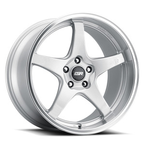 Esr Apx5 Wheels Rims 19x9.5 Blank Custom Drilled Hyper Silver W/ Machined Lip 35mm | 99511135 APX5CHS-ML