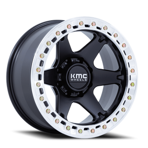 Kmc Km238 Vi Beadlock Wheel 17x9 8x165.1 Satin Black w/ Machined Ring -38mm - FREE T-SHIRT INCLUDED! | KM238MD17908038N