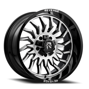 Revenge Rv204 Wheel 20x10 6x135 & 6x139.7 Black Machined -19mm | RV204-201061351397-19BM
