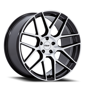 Tsw Tw002 Lasarthe Wheel 17x8 5x108 Gloss Black Machined 40mm - FREE T-SHIRT INCLUDED! | TW002BD17804540