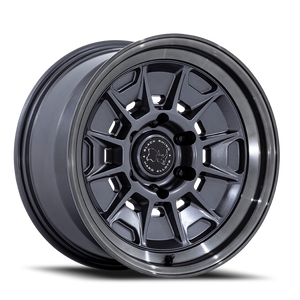 Black Rhino Br021 Mondo Wheel 18x9 6x139.7 Matte Gunmetal w/ Gloss Gray Lip 12mm - FREE T-SHIRT INCLUDED! | BR021AA18906812