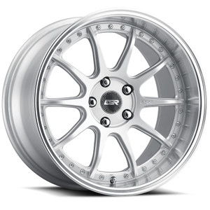 Esr Cs12 Wheels Rims 19x8.5 5x112 Hyper Silver W/ Machined Lip 35mm | 98551235 CS12HS-ML