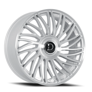 Dolce Luxury Sesto Wheel 22x9.5 6x135 & 6x139.7 Gloss Sliver With Brushed Face 18mm - FREE T-SHIRT INCLUDED! | SESTO-229536GSBF18
