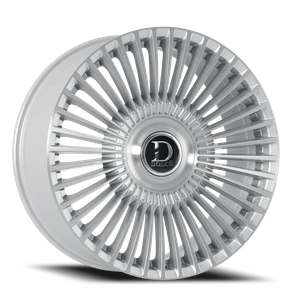 Dolce Luxury Trento Wheel 22x10.5 5x108 & 5x112 Gloss Sliver With Brushed Face 40mm - FREE T-SHIRT INCLUDED! | TRENTO-2210537GSBF