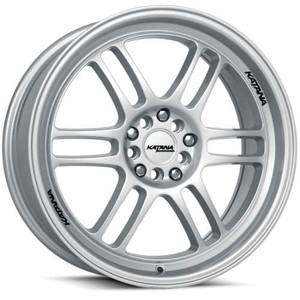 Katana Kr02 Wheels Rims 18x8 5x100 5x114.3 Gloss Silver 40mm | KR02-188005GS