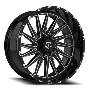 DOORBUSTER PRICING! - Tis 547Bm Wheel 20x12 5x114.3 & 5x127 Gloss Black w/ Milled Accents -44mm - FREE T-SHIRT INCLUDED! | 547BM-2120544