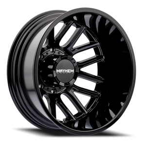 DOORBUSTER PRICING! - Mayhem Cogent Dually Wheel 17x6.5 8x165.1 Gloss Black -142mm | 8107D-7681BR