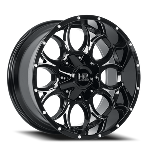 Hardrock Offroad H713 Horseshoe Wheel 22x10 6x135 & 6x139.7 Gloss Black Milled -25mm | H713-221037125GBM