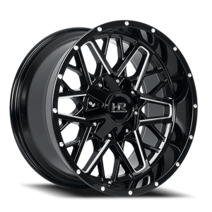Hardrock Offroad H714 Bomber Wheel 20x9 6x135 & 6x139.7 Gloss Black Milled 20mm | H714-209037020GBM