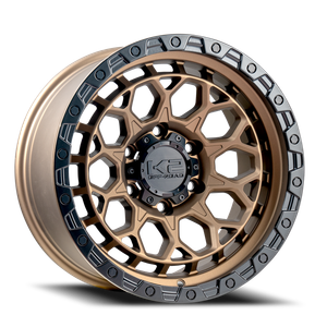 K2 Punisher K24 Wheel 17x9 5x127 Matte Bronze w/ Matte Black Ring 0mm | K241795127+00BZMB
