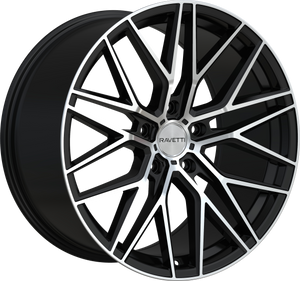 Ravetti M16 Wheels Rims 20x8.5 5x112 Satin Black Machined 35mm | RAV-M16-2874FM
