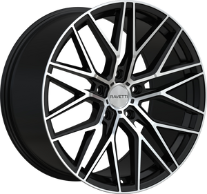 Ravetti M16 Wheels Rims 20x8.5 5x114.3 Satin Black Machined 38mm | RAV-M16-2865FM