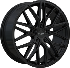 Ravetti M16 Wheels Rims 22x10.5 5x127 Gloss Black 35mm | RAV-M16-221576B