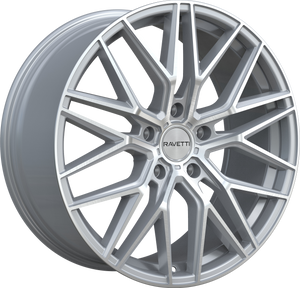 Ravetti M16 Wheels Rims 22x9 5x114.3 Silver Brushed 40mm | RAV-M16-22965SBR