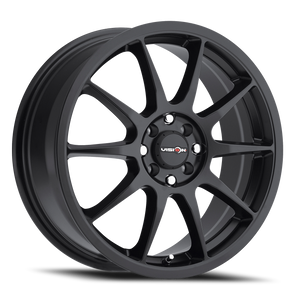 Vision Bane 425 Wheel 15x6.5 4x100 & 4x114.3 Matte Black 38mm | 425-5603MB38
