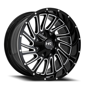 Hardrock Offroad H708 Overdrive Wheel 20x10 8x165.1 Gloss Black Milled -19mm | H708-201081119GBM