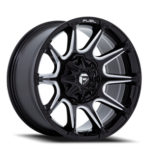 Fuel Fc880 Super C Wheel 22x12 6x135 & 6x139.7 Gloss Black Milled -44mm - MINIMUM PURCHASE OF 4 WHEELS - FREE T-SHIRT INCLUDED! | FC880BE22126744N