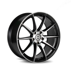 Curva Cff72 Wheels Rims 19x9.5 5x114.3 Black Machined Face 38mm | CFF72-19951143873BMF