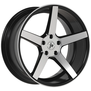 Impact Racing 504 Wheels Rims 18x8 5x114.3 Gloss Black With Machined Face 40mm | 504BMF-188512+40