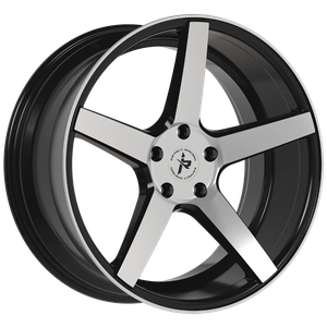 Impact Racing 504 Wheels Rims 20x8.5 5x114.3 Gloss Black With Machined Face 35mm | 504BMF-28512+35
